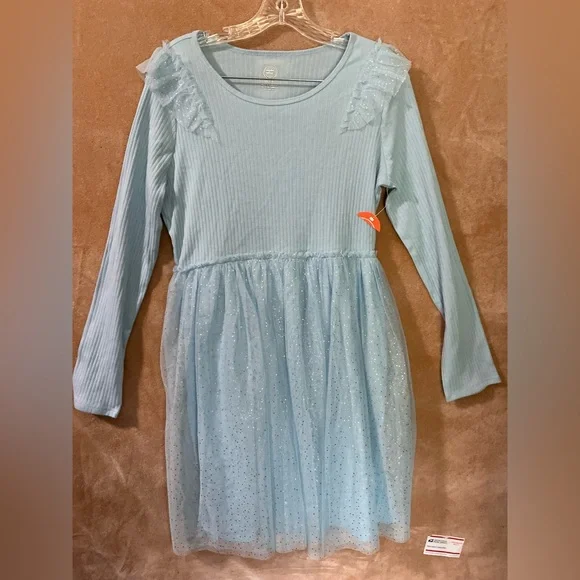 Wonder Nation Light Blue Sparkle Dress - Picture 2 of 9